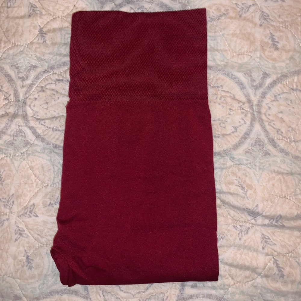 Red High Waisted Leggings